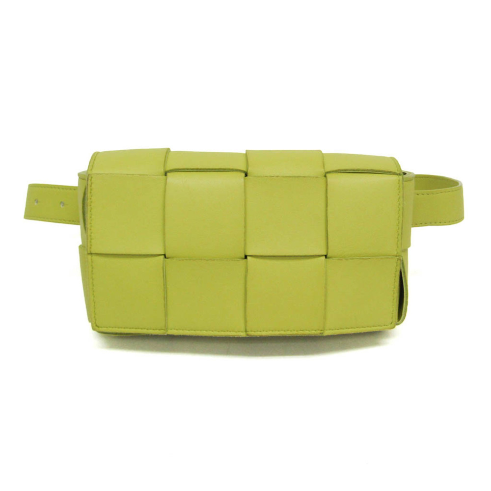 BOTTEGA VENETA Green Leather Intrecciato Fanny Pack